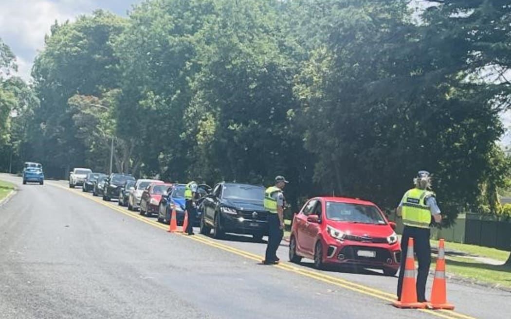 Road policing checkpoint in The Coromandel