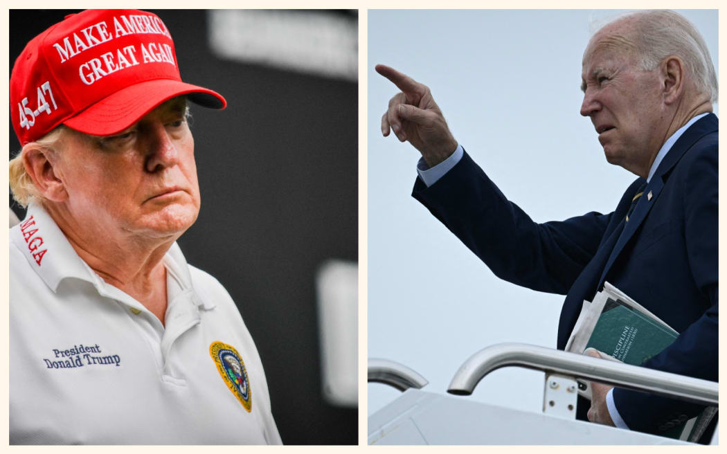 Composite image of Donald Trump and Joe Biden