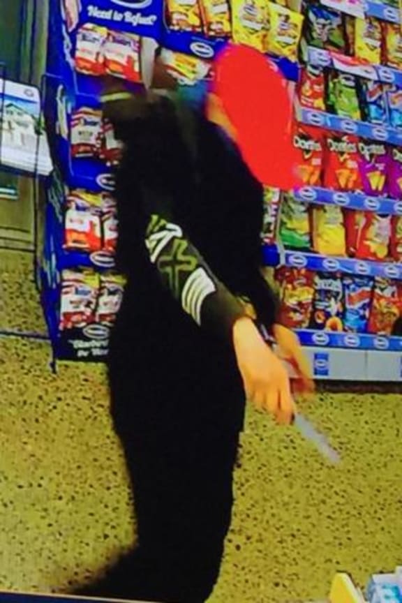 Police released this picture after a man robbed a service station in Christchurch last night.
