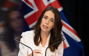 Prime Minister Jacinda Ardern announcing alert level change on 20 April