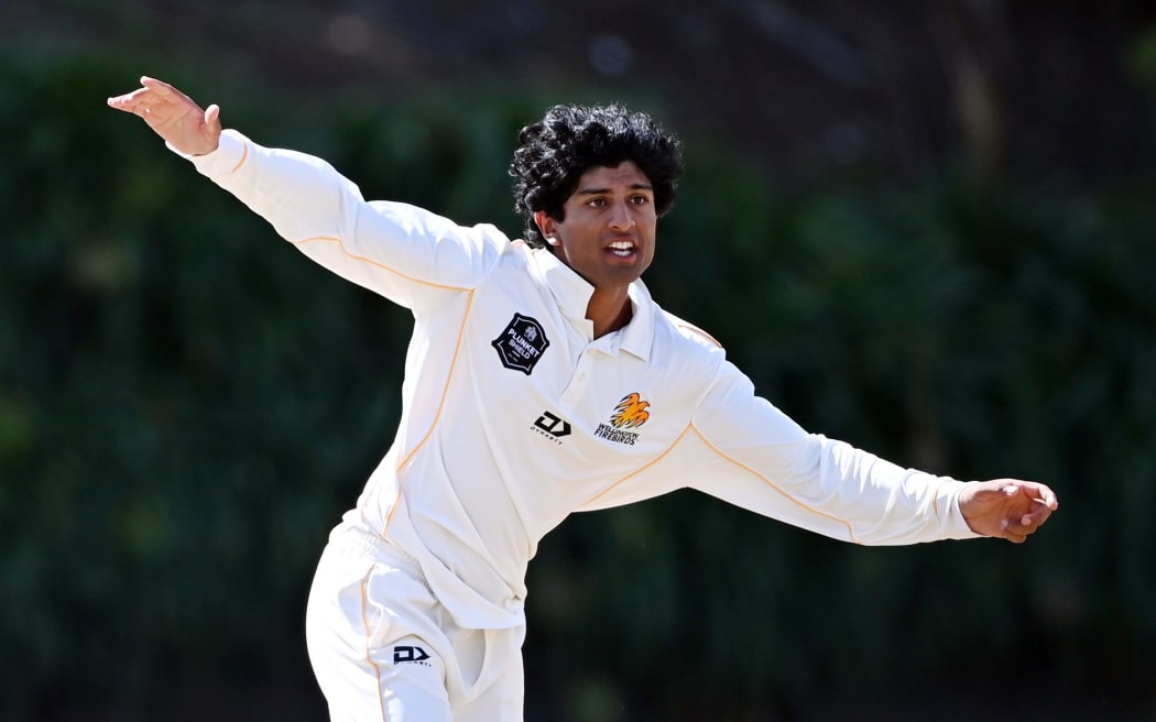 Rachin Ravindra playing for Wellington 2021.