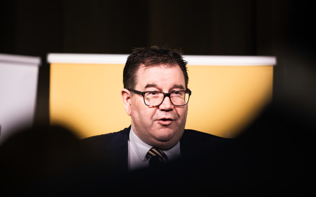 Grant Robertson giving a pre budget speech