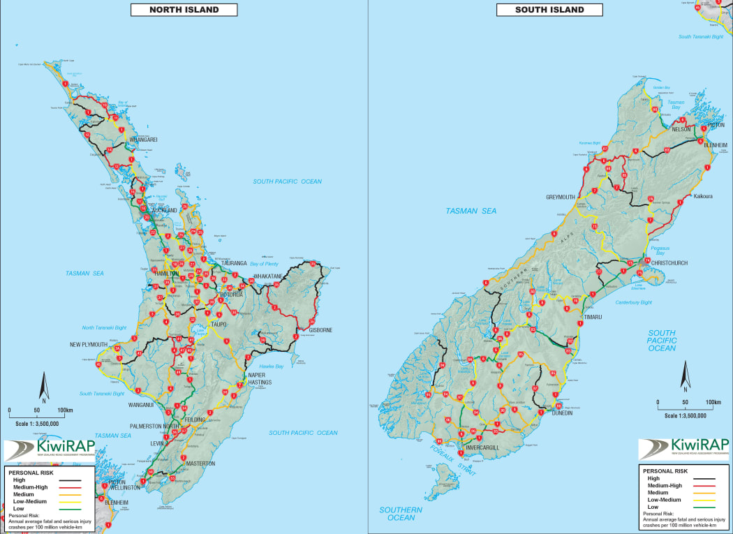 Maps of the level of risk a driver would face on any given road.