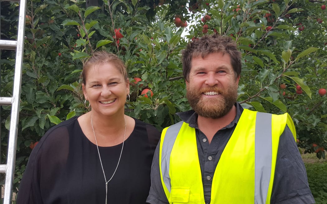 Bostock human resource manager Vikki Garrett and orchard manager Chris Treneman.