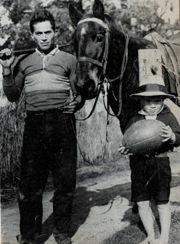 George Nepia Snr with George Nepia Jnr.