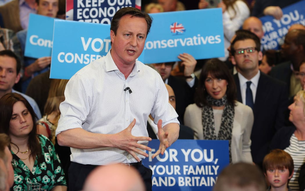 British Prime Minister David Cameron on the campaign trail.