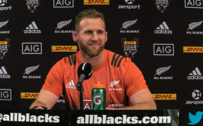 CAll Black captain Keiran Read during a presser after the captains run at Eden Park this afternoon.