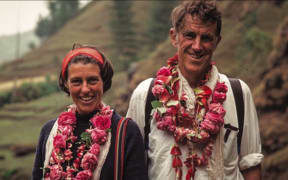 Edmund Hillary and his first wife Louise