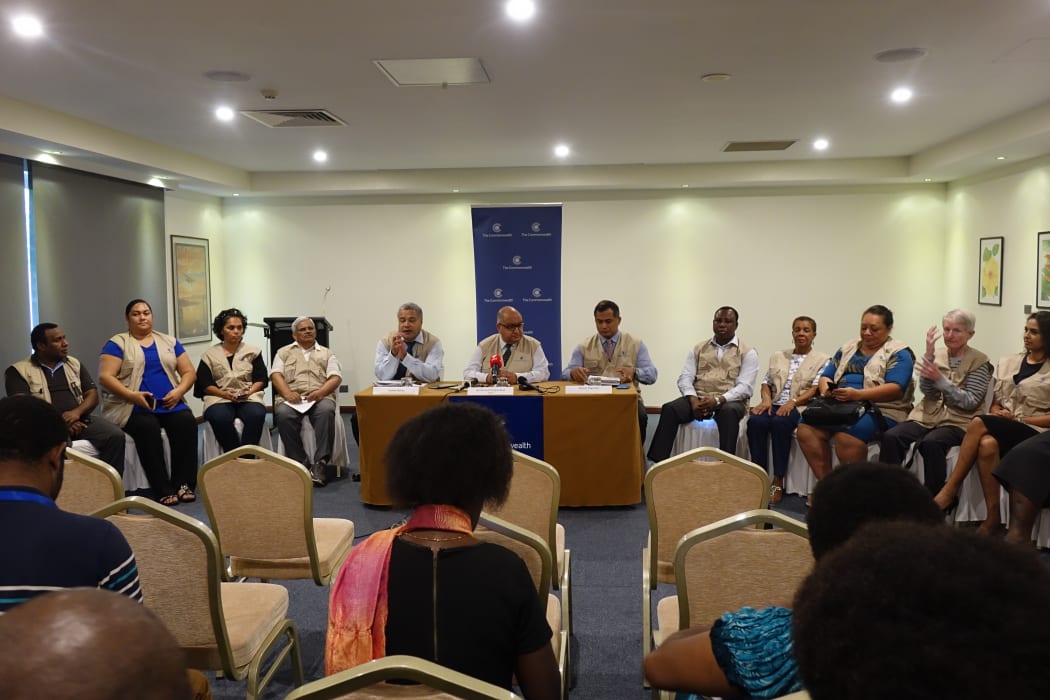 Members of the Commonwealth Observer Group monitoring Papua New Guinea's 2017 general election.