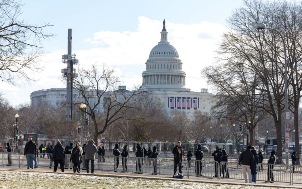 A view of the United States Capitol on Inauguration Day, where President-elect Donald Trump will be sworn in as the 47th President of the United States, in Washington, DC, on January 20, 2025. (Photo by VANESSA CARVALHO / BRAZIL PHOTO PRESS / Brazil Photo Press via AFP)