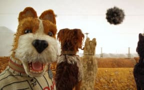A still from the Wes Anderson animated film Isle of Dogs
