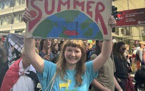 Climate protest in Wellington