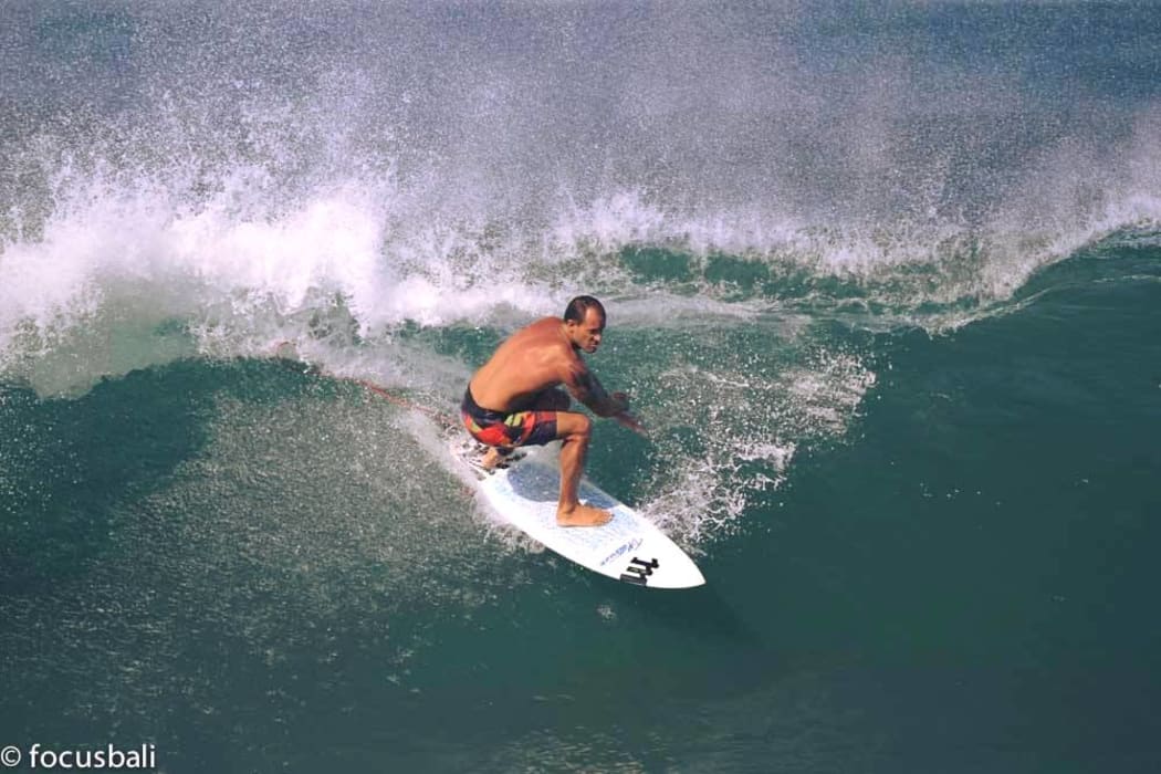 Jhan Gavala surfing in Bali