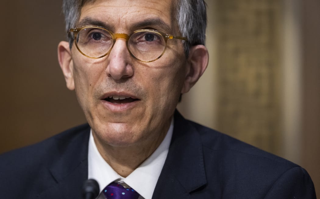 Dr Peter Marks, US director of the Centre for Biologics Evaluation and Research at the Food and Drug Administration (FDA), testifies during a Senate committee hearing on the on-going response to Covid-19,  at the US Capitol, on 11 May, 2021.