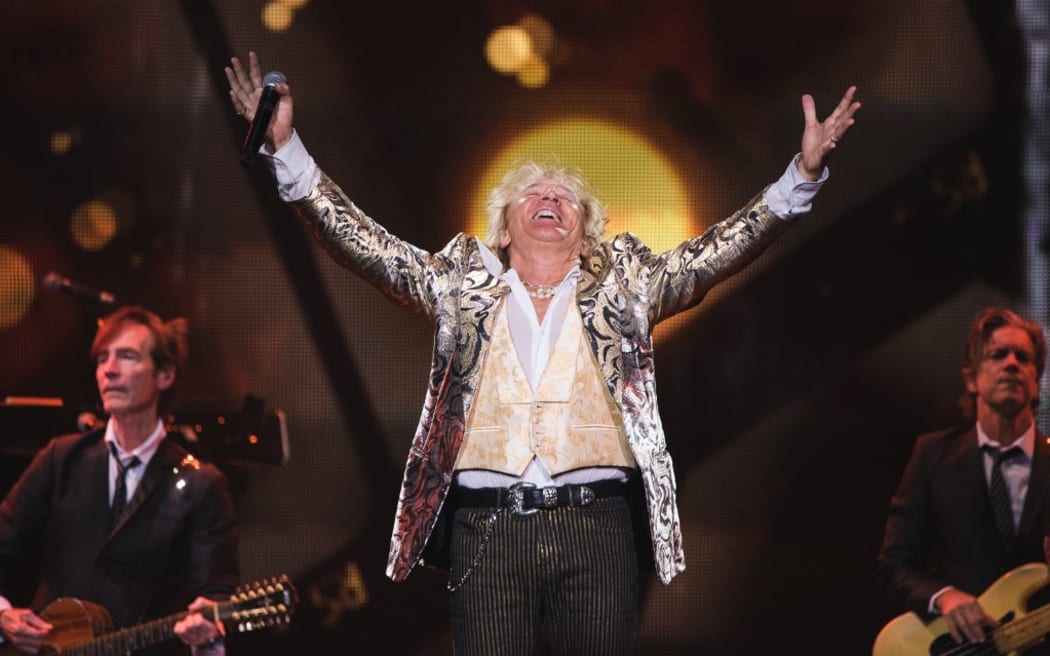 Rod Stewart performs at OVO Hydro in Glasgow, United Kingdom, on November 29, 2022 (Photo by Dylan Morrison/NurPhoto) (Photo by Dylan Morrison / NurPhoto / NurPhoto via AFP)