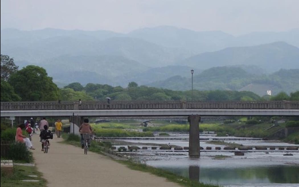 Kamo River path, Kyoto
