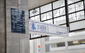 Signage outside the Auckland District Court