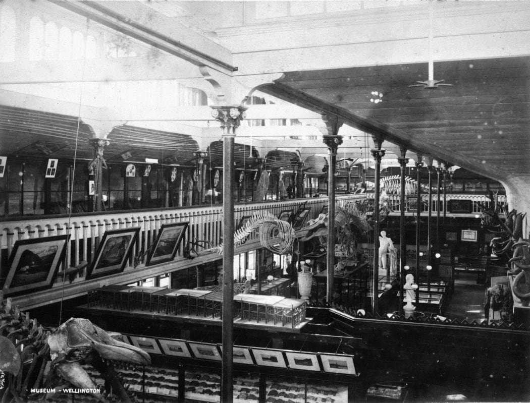 The interior of the Colonial Museum, 1880.