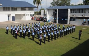 New graduates from the Royal Solomon Islands Police Force Academy. December 2015