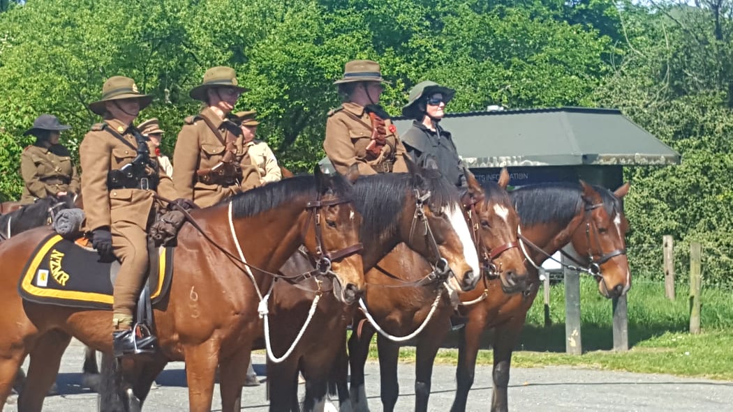 The New Zealand Mounted Rifles Charitable Trust rode through Tapawera to raise awareness of the work they're doing.