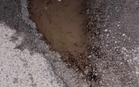 The pothole on State Highway 5.