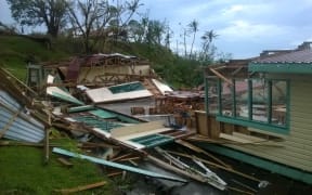 Destruction in the Tailevu province, in Viti Levu, Fiji's largest island, following Cyclone Winston.