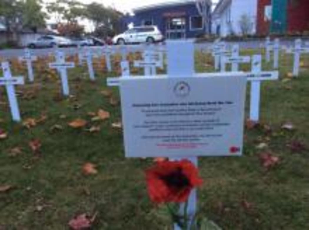 Berkley Intermediate School's Anzac tribute prior to the attack.