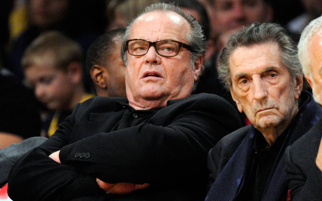 Jack Nicholson and Harry Dean Stanton at a basketball game in 2009.