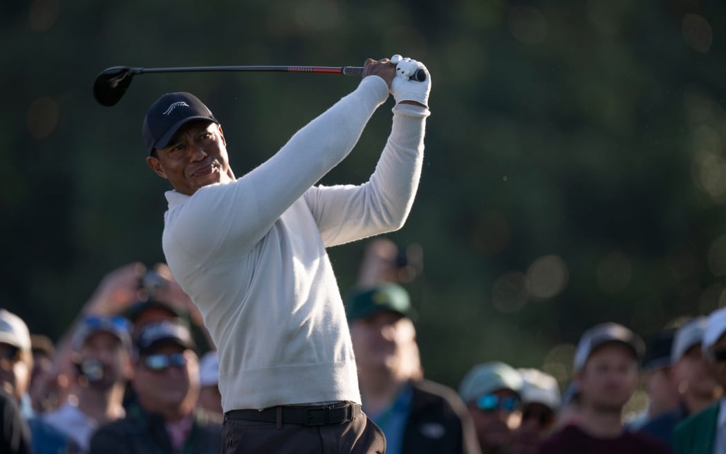 Tiger Woods in action at the US Masters.