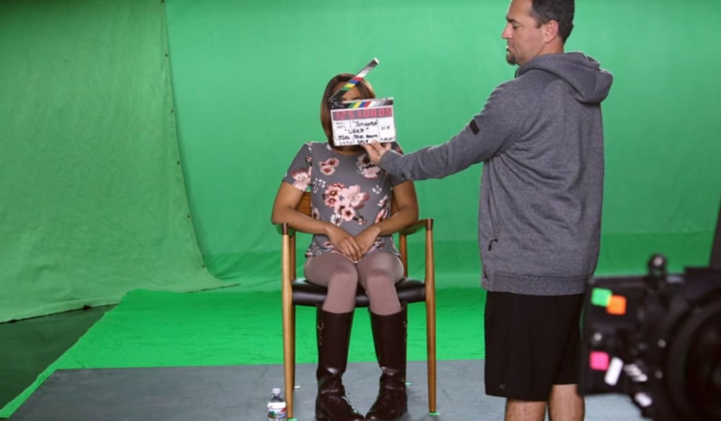 A scene from the six-part series Surviving R Kelly.