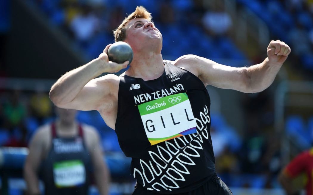 Jacko Gill competing in the qualifying rounds at the Rio Olympics 2016