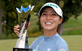 Lydia Ko after winning the Kroger Queen City Championship in Cincinnati, Ohio.