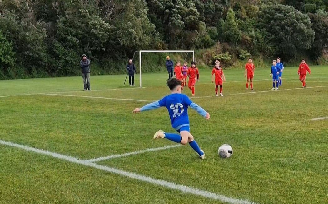 Joaquin Hollis, 9, has been selected to play football in Barcelona this April.