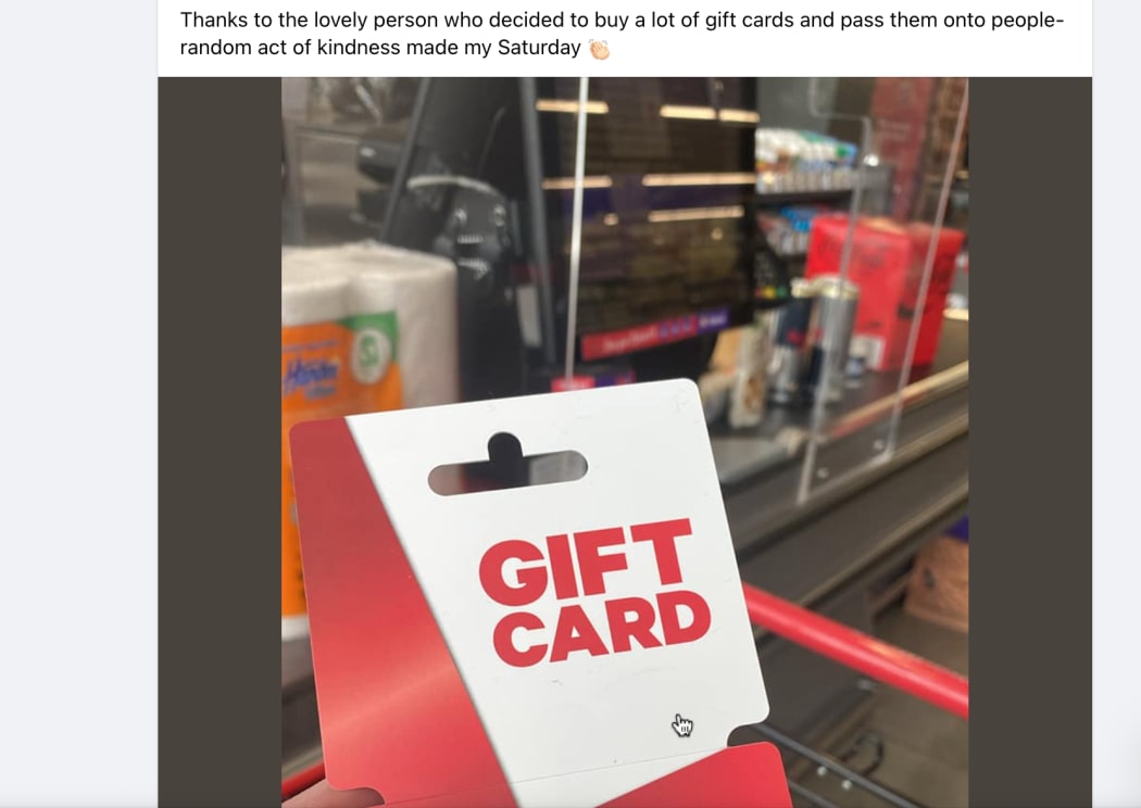 Screenshots of Canterbury residents expressing their gratitude for the random acts of kindness in their community in a Facebook group.