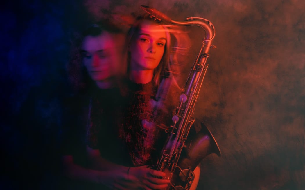Louisa Williamson and saxophone