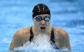 US swimmer Ariana Kukors competes in the women's 200m individual medley heats swimming event at the London 2012 Olympic Games.