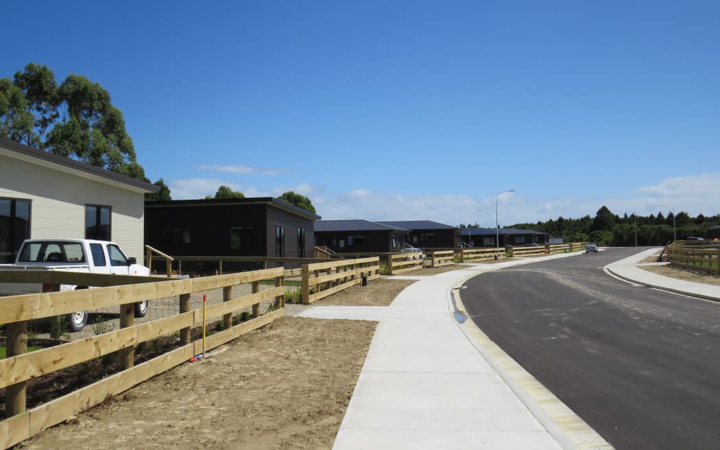 Westport’s recently opened village for flood displaced families.