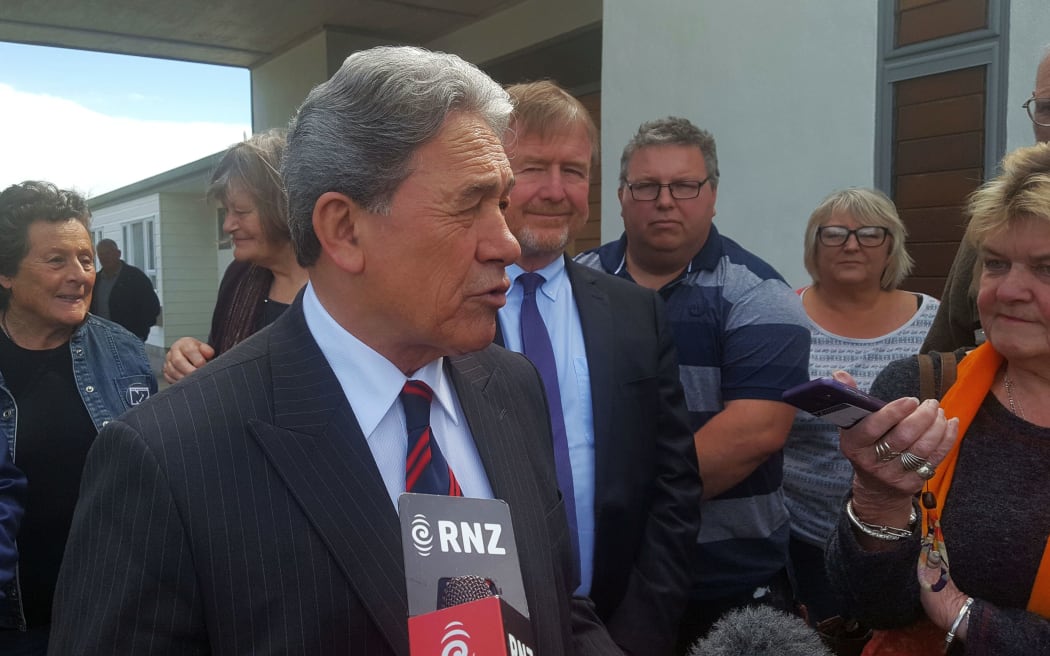 New Zealand First leader Winston Peters in Whangamata 13 September 2017