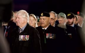Returned servicemen at the dawn service in Christchurch