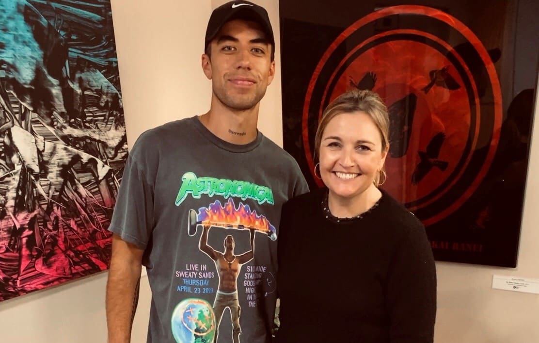 Teeks and Charlotte hanging out at the RNZ offices in Auckland