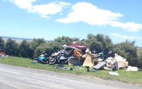 Illegally dumped rubbish in Auckland