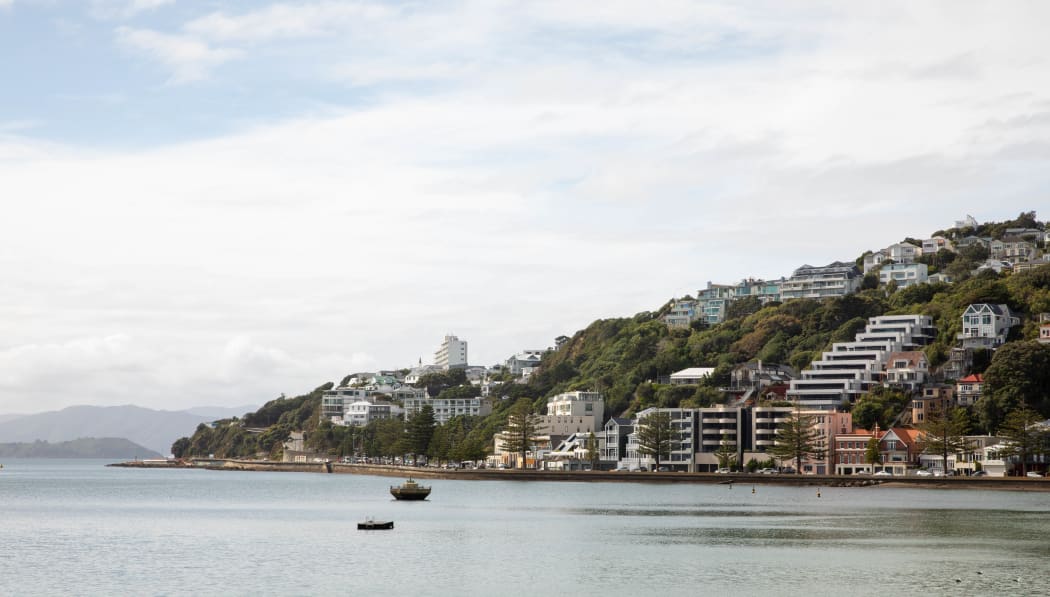 Wellington's Oriental Bay during the Covid-19 alert level four lockdown.
