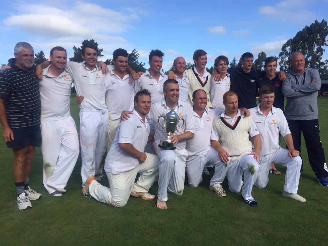 The Buller team with the Hawke Cup.