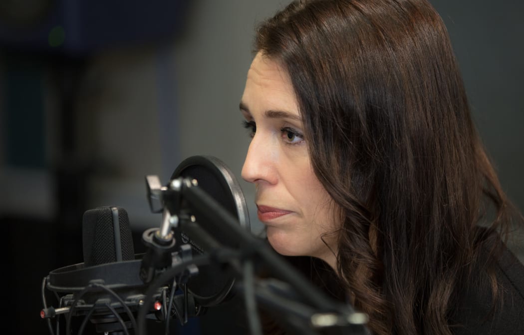 Prime Minister Jacinda Ardern in the RNZ Auckland studio for Morning Report. 30 October 2017.