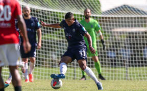 Auckland City FC's Ryan De Vries, OFC Men's Champions League 2025, Rewa FC v Auckland City FC, Lawson Tama Stadium, Honiara, Saturday 5 April 2025. Photo: Shane Wenzlick / www.phototek.nz