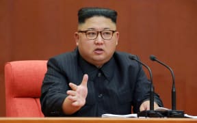 This photo released by North Korea's official Korean Central News Agency (KCNA) shows North Korean leader Kim Jong-Un attending the Second Plenum of the 7th Central Committee of the Workers' Party of Korea (WPK) in Pyongyang.