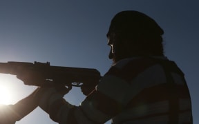 Rebel fighters in Syria.