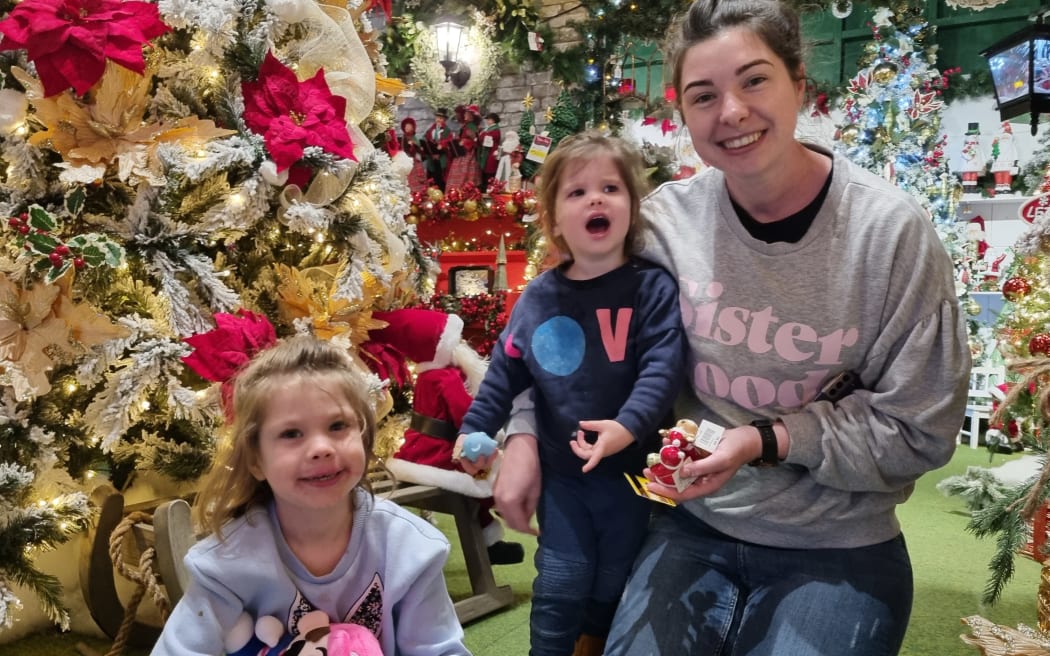 Steph, who was visiting with daughters Maddie and Harper, says the Christmas Village is so homely and inviting she loves popping in for a visit.