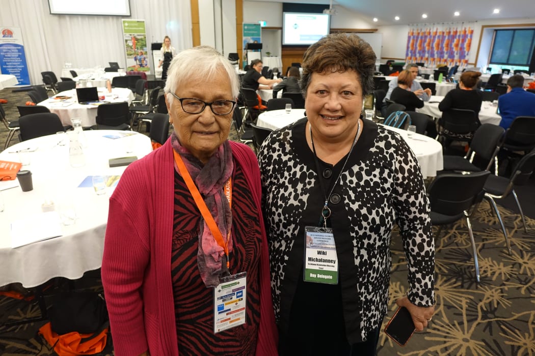 Wikitoria Love and Carol Davey at the Kaumatua Service Providers Conference.