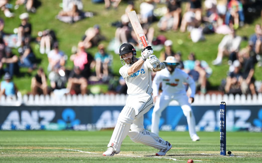 Black Cap Kane Williamson on his way to a double century during day two of the second test cricket match between New Zealand and Sri Lanka.